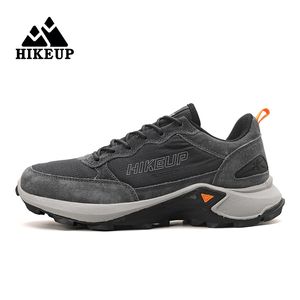 Dress Shoes HIKEUP Outdoor Mens Sneaker Breathable Trail Running king Hiking Walking Sports Tactical Men Suede 230208