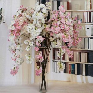 装飾的な花人工花チェリーブロッサム（150cm）オーキッド2023 !! （20pcs/lot）ホーム/結婚式の装飾3色利用可能