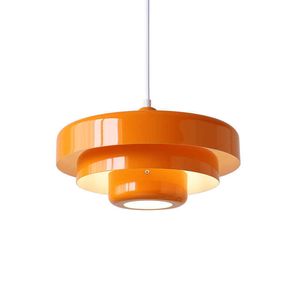 Lâmpada retro laranja retro laranja sala de jantar Restaurante Decor de casa Led Teto Candelador Iluminação para Luzes de penduramento de barra de café 0209