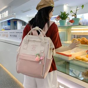 Torebki kosmetyczne nylonowe wielofunkcyjne plecak prosty przenośna torba podróżna szkoła dla nastolatków