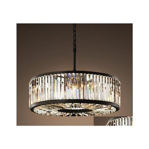 Żyrandole nowoczesne vintage kryształowy żyrandol oświetlenie wiszące wisząca lampa montowana na suficie do domu el willa wystrój upuść deliv dhnqv