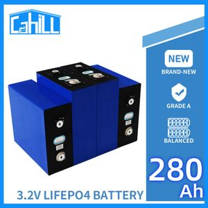 3.2V 280AH LIFEPO4 Batteri litium järnfosfat batteripaket uppladdningsbara battericeller för 12V 24V 48V RV golfvagnar båtbil