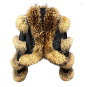 Women's Leather 2023 Style Real Jacket With Fur Lady Fashion Sheepskin Coat Women Fluffy S5244