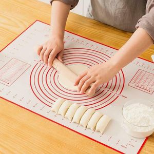 Bord mattor stor storlek silikon bakmatta bakverk rullande knådning pad kök crepes pizza deg non-stick pan bakvarig verktyg