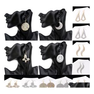 Charm Earringsier/Gold Crystal long Pendientes for Scrub Drop Hook Dangle Nove Earrings Delivery Jewelry DHXPK