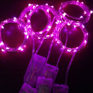 LED String Light Copper Wire Starry Fairy Lights Battery Lights for Bedroom Christmas حفلات الزفاف المركزية (5 م/16 قدمًا أبيض دافئ) أبيض)
