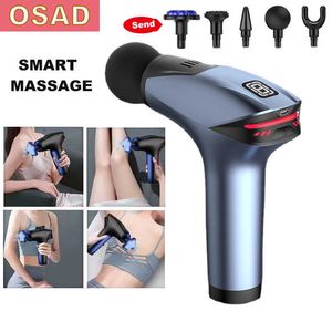 OSAD Ice Compress Gun Deep Muscle Relaxation Vibration Breathing Lamp Electric r Body Shaping Massage Tool 0209