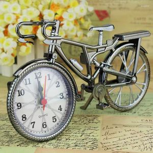 Relógios de mesa Creative Bicycle Alarm Clock retro Sala de estar quarto decoração de casa Top Decoração de cabeceira pequena