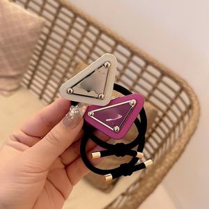 American Triangle Hair Band Candy Color Cute Girl Elastic Rubber Band Hair Tie