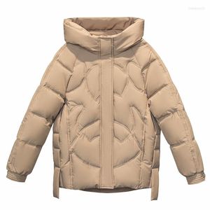 Trench da donna Piumino da donna 2023 Cappotto invernale oversize con cappuccio Cappotto imbottito in cotone caldo Moda coreana Cappotto solido fabbrica