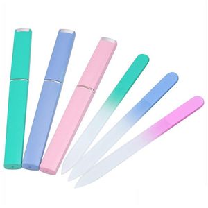 Nail Files Color File Durable Crystal Glass Nails Polishing Tool Beautifly Packaged Easy To Carry Wh0570 Drop Delivery Health Beauty Dh10O