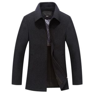 Men's Jackets Brand Wool Jacket Men Casual Coat Fashion Outerwear Man Spring Autumn Overcoat Pea Plus Size 3XL