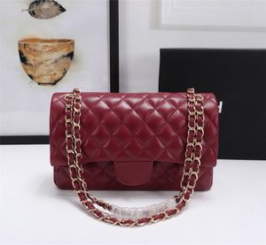 럭셔리 디자이너 가방 CC 가방 Leboy Crossbody Bag 플래프 램스 피부 가방 캐비어 가죽 골드 및 실버 체인 여성 어깨 가방 럭셔리 핸드백을위한 고급 핸드백