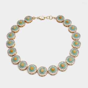 Choker jbjd elegant pärlstav mönster modecirkelhalsband för kvinnliga smycken