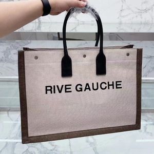 Designer Women Borsebag Rive Gauche Tote Shopping Borse Borse in lino più grandi borse da spiaggia Designi Designi Travelte Cross Cohchy Satchel Wallet