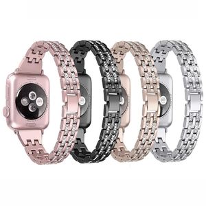 38mm 40mm 41mm 42mm 44mm 45mm女性iwatch SEシリーズ7 6 5 4 3 2 1ドレッシージュエリーメタルリストバンドダイヤモンドラインストンと互換性のあるブリングアップルウォッチバンド