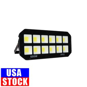 Proiettore a LED per esterni IP65 Impermeabile 200W 400W 600W Proiettori a lampada Illuminazione COB 85-265V Luci di inondazione super luminose 6500K