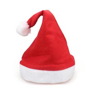 Dekoracje świąteczne 3PCS dorosły unisex Xmas Red Cap Santa Nowator na dekorację bez tkanin Hats imprezowy rekwizyty