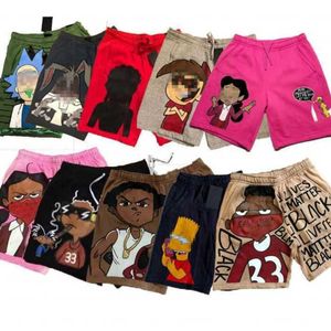 2023 Plus Size Men Shorts Fashion Cotton Cartoon Printed Short Sport Pants With Tag Desinger Summer Clothing S-3XL