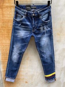 Dsquare jeans d2 jeans mens lyxdesigner jeans mager rippade cool kille kausal h￥l denim mode m￤rke fit jeans m￤n tv￤ttade byxor 6 lrw