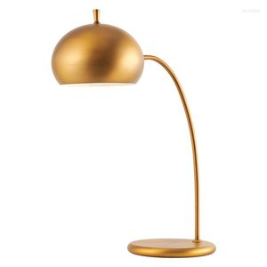 Table Lamps Nordic Brass Retro Lamp Led Living Room Light Study Reading Coffee Shop Bedside Home Decor Fixtures