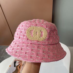 Chapéu de caçamba de tricô fashion para mulheres Designers Chapéus de sol Fisher para mulheres Chapéu de praia de luxo gorros Chapéu de palha Casquette 2302084BF