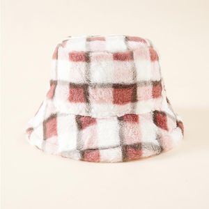 Berety zimowe pluszowe plamki wiadra czapki unisex na zewnątrz swobodny ciepły kapelusz miękki aksamitny rybak cap vintage furry dama moda prezenterki