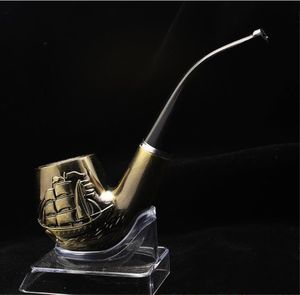 Smoking Creative and personalized resin pipe poems and smooth modeling bronze pipe in the distance