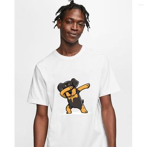 Herrar t skjortor sommar män kvinnor hund tryckt skjorta kläder bomullstoppar kort ärm tshirts söt cool casual harajuku kläder tryck topp