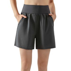 L-476 Geniş Bel Sıkı Yoga Şortları Kadın Dış Giyim Sporları Capris Gevşek Nefes Alabilir Sıradan Dipler Pantolon