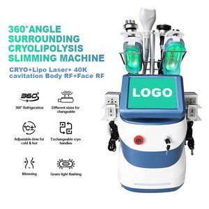 Продажи 2023 Hot Cryo 360 Cryolipolysis Price Price Machine Машина с удалением жира Криолиполиз криотерапия похудка Машина жир замораживание кавитации 40K RF Face and Cody