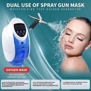 Maschera per la terapia del viso con acqua di ringiovanimento per la cura della pelle con spray per ossigeno Derma per il viso con getto di ossigeno