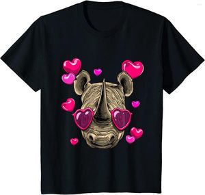 メンズTシャツバレンタインデーRhinoceros面白い恋人Tシャツ