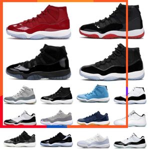 2023 Outdoor Top OG Wysokiej jakości buty do koszykówki 11 11s Legenda Blue Jubilee 25th Space Jam Gamma Concord 45 Playoffs Hoded Low Pure Fiolet Cool Grey 72-10 Win