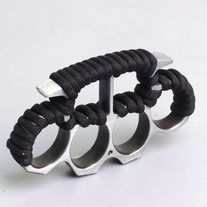 Metall Messing Knuckle Duster Vier-Finger-Handverschluss Outdoor Fitness Boxen Training Kampf Schutzausrüstung Sicherheit Verteidigung Fenster brechen EDC-Werkzeug