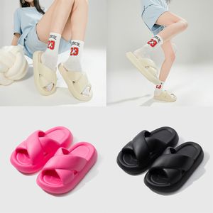 Platform Slippers Outdoor Foam Sliders Women Indoor Home Slippers Fashion Trend shoes Pink white black Anti-slip Low womens girl Beach bathroom shoes