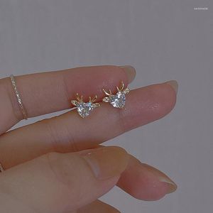 Ohrstecker Ästhetische Weihnachten Niedliche Elch Blaue Schneeflocke Koreanische Mode Festival Zubehör Schmuck Geschenk Für Frauen 2023 Luxus