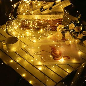 100 LED 33 ft Bakır Tel Noel Dizeleri Işıklar USB Pil Powered Su Geçirmez Dize 8 Mod Kapalı Açık Yatak Odası Düğün Patio Dekor Crestech