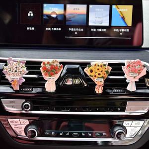 Decorations Flower Sunflower Outlet Vent Duck Rose Air Conditioning Clip Car Interior Decoration Gift for Girl 0209