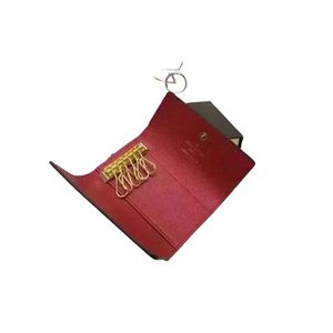 Designer sleutelhanger portemonnee Luxe portemonnee veelkleurige lederen sleutelhouder korte designer portemonnee met zes sleutels dames klassieke rits pocket256z