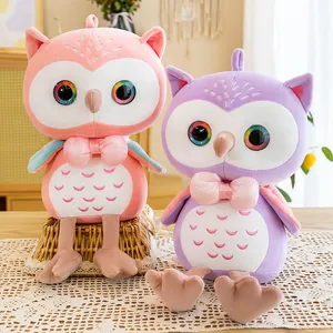 colorful owl plush toys super cute doll cute crane machine doll children's gifts wholesale Soft pillows Birthday Gifts