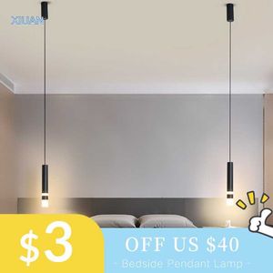 Luci lampade per cavi lunghe moderne per il letto del soggiorno illuminazione a led a led a led a pendente sospeso lampada a sospensione Bianca bianca 0209 0209