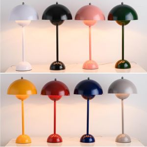 Table Lamps Nordic Bud Lamp USB Touch Night Lights LED Desktop Eye Protection Reading Light For Home/Bar/Coffee Creative Decor