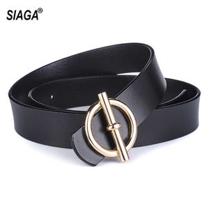 Belts Brand Name Women's Cow Genuine Leather Unique Slide Buckle Metal Fashion Designers 28mm Width Female Accessories FCO057 G230207