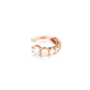 Klip do uszu prosta moda Eleganckie metalowe kolczyki na stadninach Europejski i amerykański diamentowy pierścień w kształcie C-w kształcie C-w kształcie C-w kształcie C-w kształcie