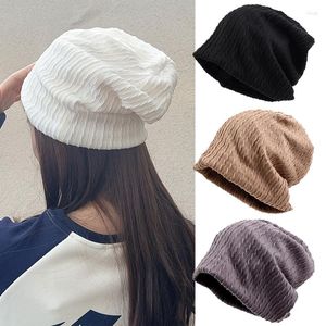 Cycling Caps Breathable Beanies Knitted Warm Autumn Spring Hat For Men And Women Soft Beauty Turban Hats Casual Female Outdoor Bonnet