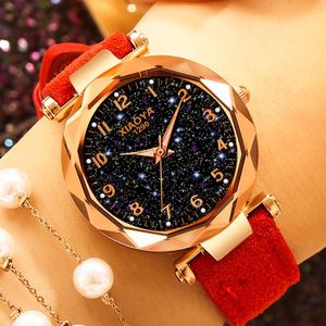 Wristwatches Fashion Women Watches 2023 Sell Star Sky Dial Clock Luxury Rose Gold Women's Bracelet Quartz Wrist DropWristwatches