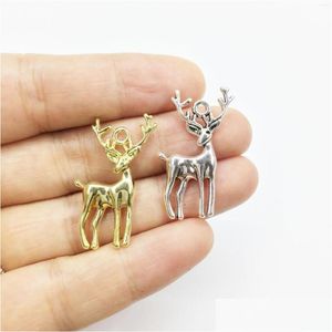 Charms Eruifa 10Pcs 30 15Mm Pretty Deer Zinc Alloy Jewelry Diy Pendant Necklace Eearrings 2 Colors Drop Delivery 202 Dhoy1