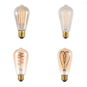 Vintage ST64 LED Edison glödlampor ekorre dimbar 40W 60W e27 glödlampa för hemmamängen och dekorativa