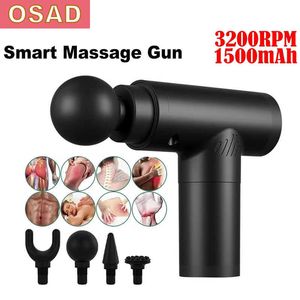 OSAD MINI محمولة الأنسجة العميقة العضلات الكهربائية تخفيف آلام مدلك من أجل خلفية الجسم استرخاء اللياقة البدنية بندقية 0209